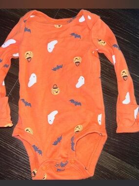 Carter's Orange Long-Sleeve One-Piece